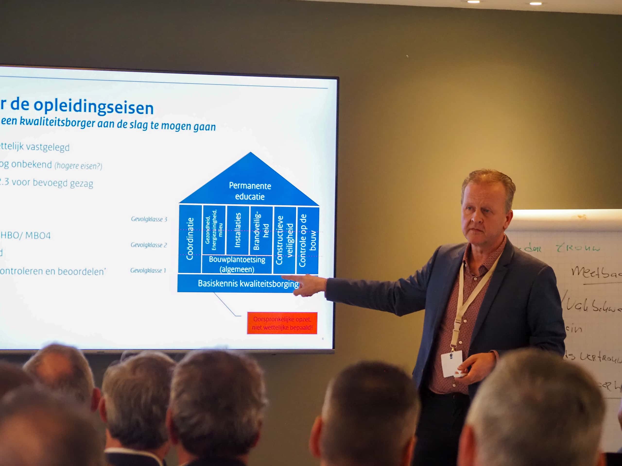 Deelsessie opleidingseisen door kwaliteitsborgers door Hajé van Egmond